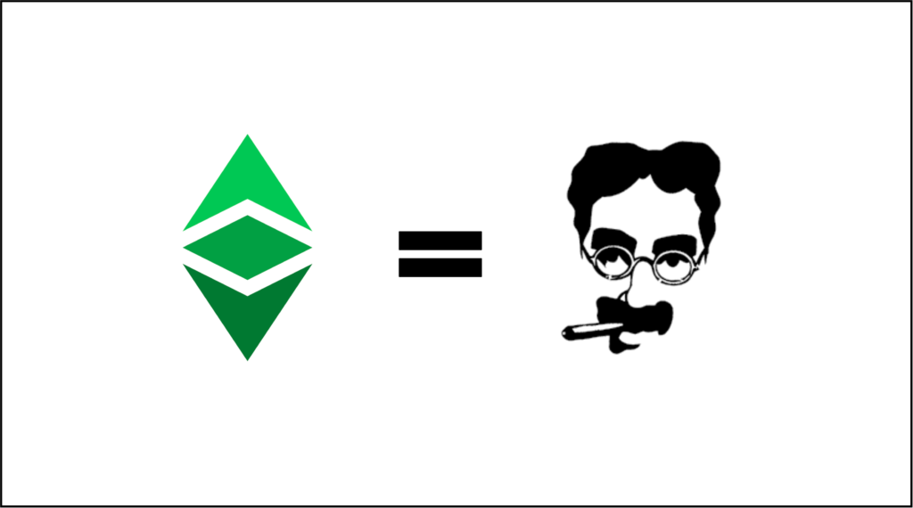 Given a sufficiently strong external shock, Ethereum Classic can easily turn into Groucho Marx.