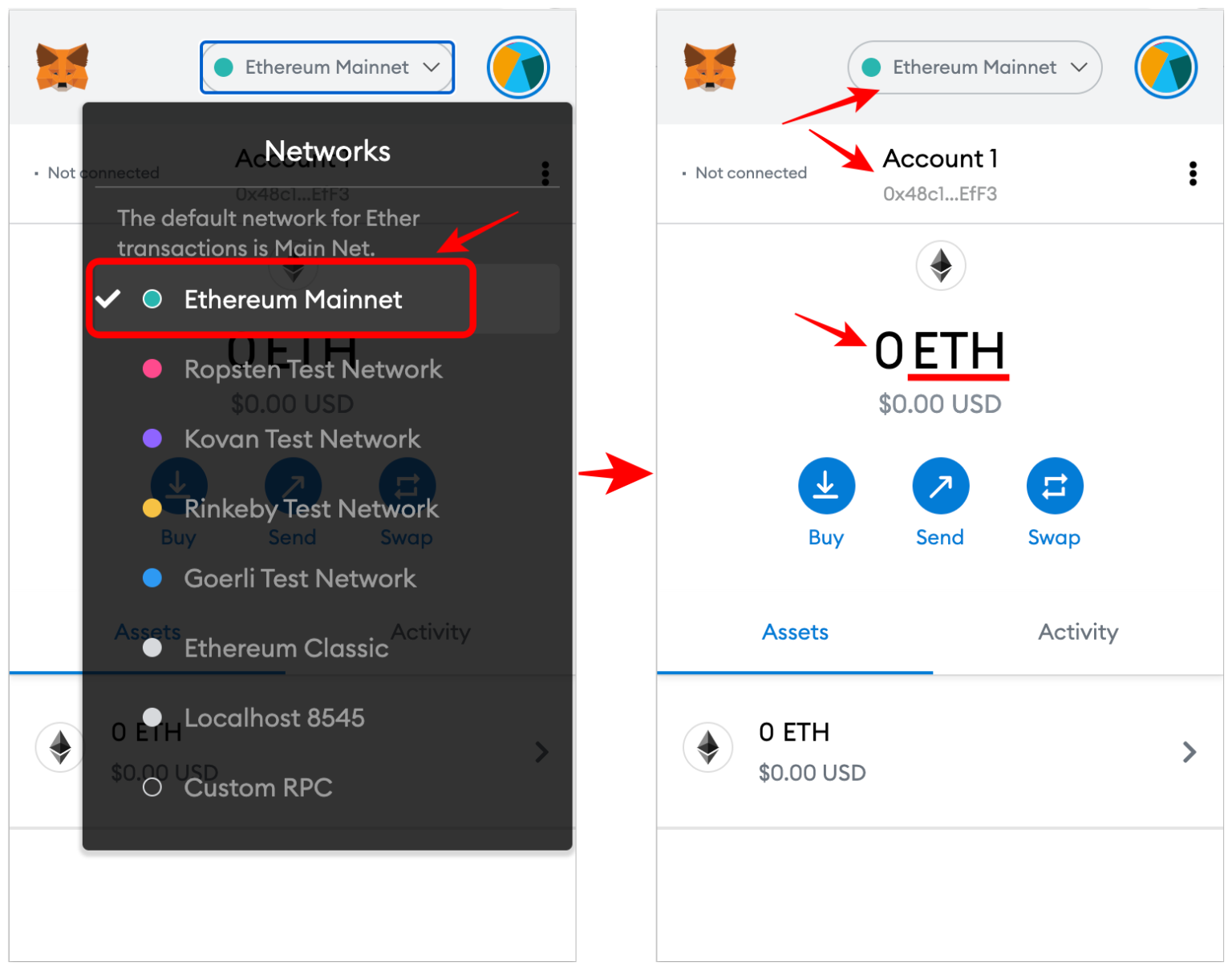 metamask cant connect to main ethereum network