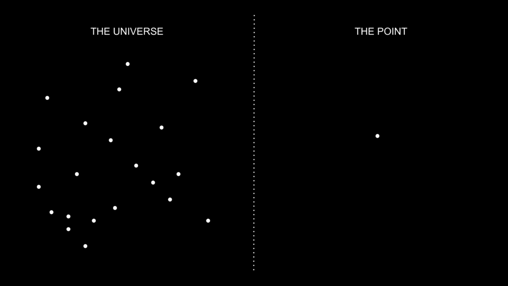The Universe as we know it? Or, The Point?